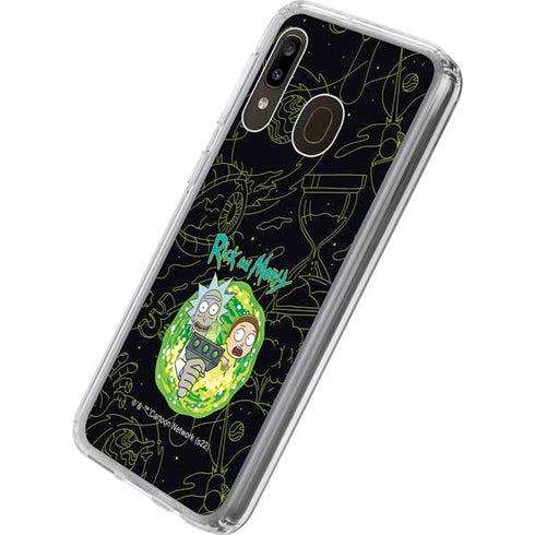 Adult Swim Rick and Morty Portal Travel Galaxy A20 Clear Case